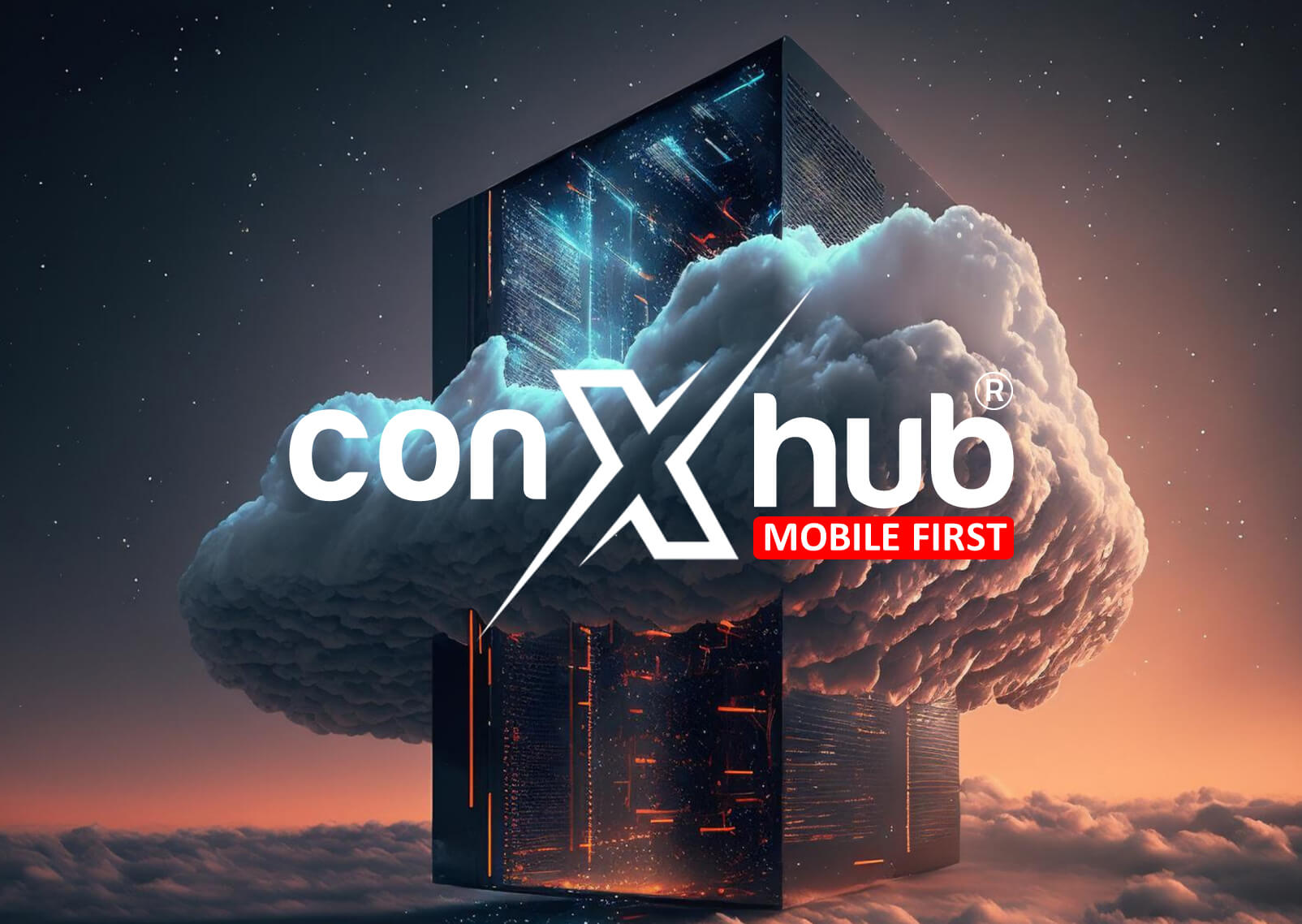 ConXhub Logo, Mobile First, Cloud Technology, Data Center, Server, Network, Technology, Digital, Innovation