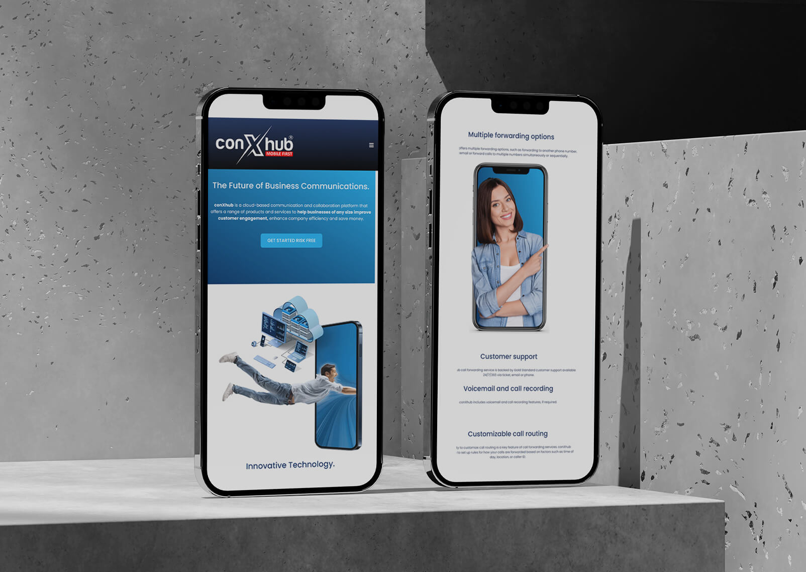 Conhub, The Future of Business Communications, Customer Support, Voicemail and Call Recording, Customizable Call Routing, Innovative Technology